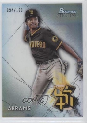 2021 Bowman Sterling Prospects Refractor 94/199 CJ Abrams #BSP-6 0fz3