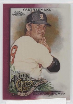 2022 Topps Allen & Ginter Chrome Magenta Refractor /199 Carl Yastrzemski HOF 0l1