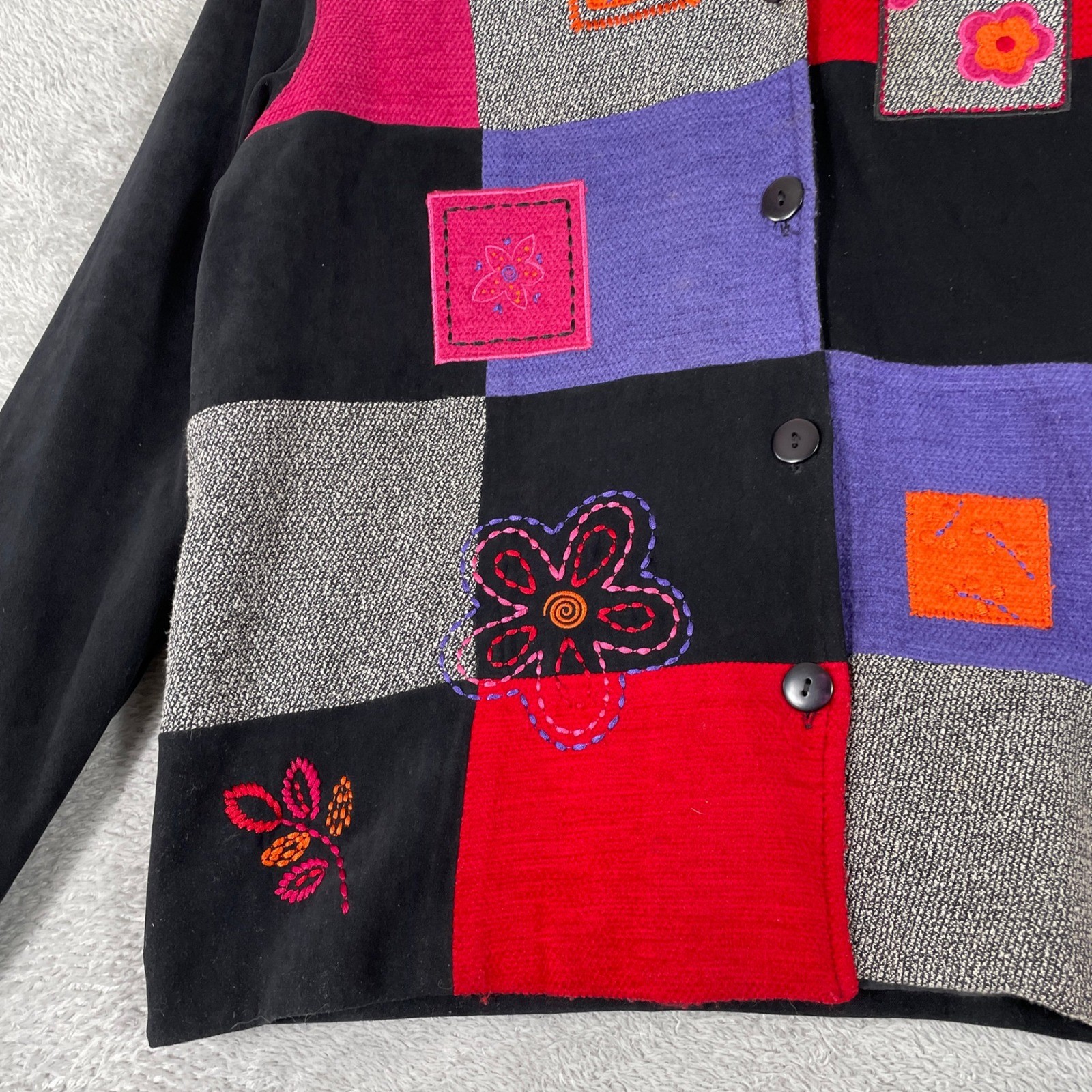 Vintage Koret Patchwork Jacket Womens Medium Mult… - image 4