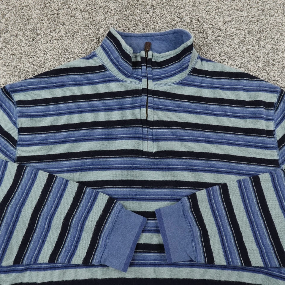 Pendleton Sweater Mens Large Blue Half Zip Pullover Mock Neck Sweatshirt Casual - Image 2 of 4