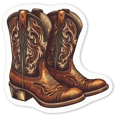Aufkleber Sticker ''American Cowboystiefel'' (DW054838)