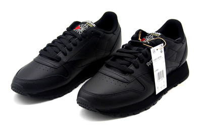 REEBOK CLASSIC LEATHER RUNNING SHOE GY0955 BLACK/BLACK MENS LIFESTYLE SNEAKER