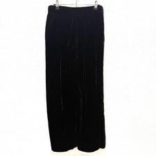 J. Crew black Velvet flat front wide leg trousers 4