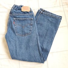 Levi's 550 Jeans Boys Size 12 Reg Relaxed Fit 26 x 26 Adjustable Waist