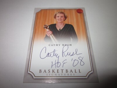 CATHY RUSH SIGNED AUTOGRAPHED CUSTOM HALL OF FAME CARD HOF 08 INSCRIPTION RARE