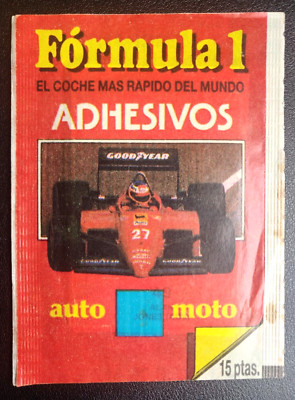 ULTRA RARE 1987 Formula 1 Merchante Spanish Unopened Pack Rookie Ayrton Senna