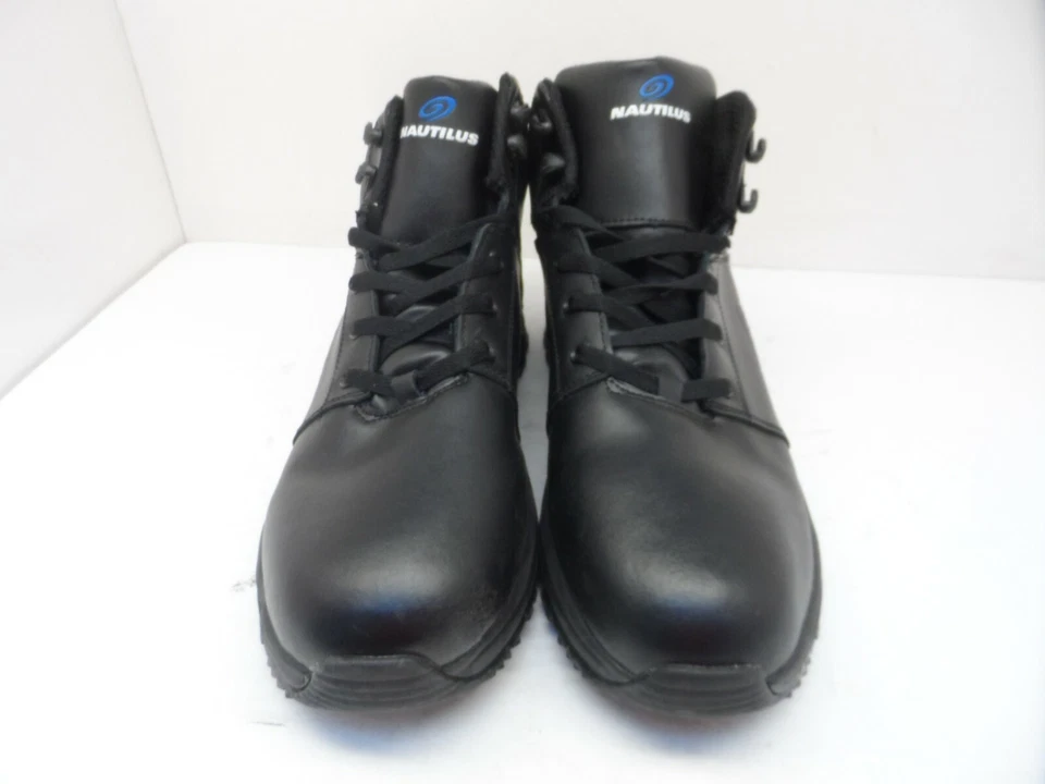 Botas de trabajo Nautilus para hombre corte medio Skidbuster punta suave N5021 SR EH negras talla 13W Foto 2 de 4