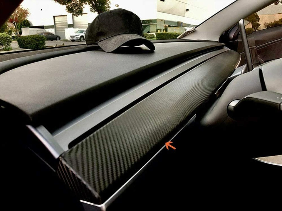 Película de vinilo brillante 7D para auto Hyundai de fibra de carbono para auto interior calcomanías envolventes Foto 3 de 4