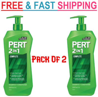 New Pert 2 in 1 Complete Clean Shampoo & Conditioner For Clean Hair 33.8 oz