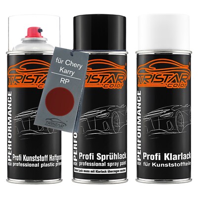Autolack Spraydosen Set für Kunststoff für Chery Karry RP Zhen Zu Red Perl
