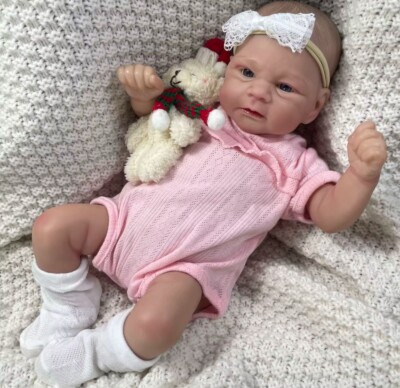 17 Zoll bemalte Reborn Baby Puppe Elijah lebensecht Newborn Doll Handarbeit bemalt