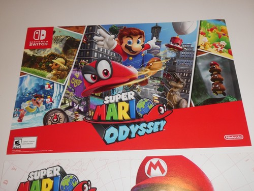 Poster promozionale negozio Super Mario Odyssey 11 x 17'' doppia faccia - Foto 3 di 3