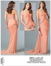 Vogue V2890 Sexy Evening Wedding Dress Bellville Sassoon Designer Original 14-18