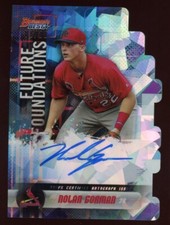 Nolan Gorman 2019 Bowman's Best Auto #d /25 Future Foundations Die-Cut Cardinals