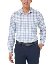 Kirkland Signature Men  s Performance Sport Shirt, Multicolor, L 16-16.5, 36/37 