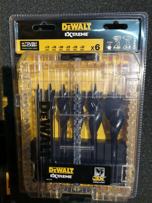DeWALT Holzbohrer Set 6-tlg. m. 1/4'' Aufnahme DT90238 f. Schlagschrauber Impact