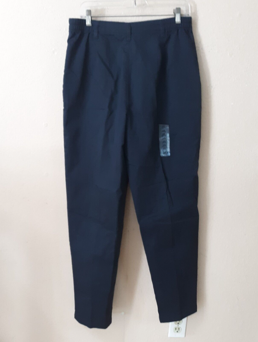 Dockers Pants Women 14 32x30 Blue Skinny Leg Khaki Pleated Ladies