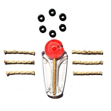 ScriptoVU Lighter Parts Repair Kit Fuel Release Push Button Seals, Wicks &Flints