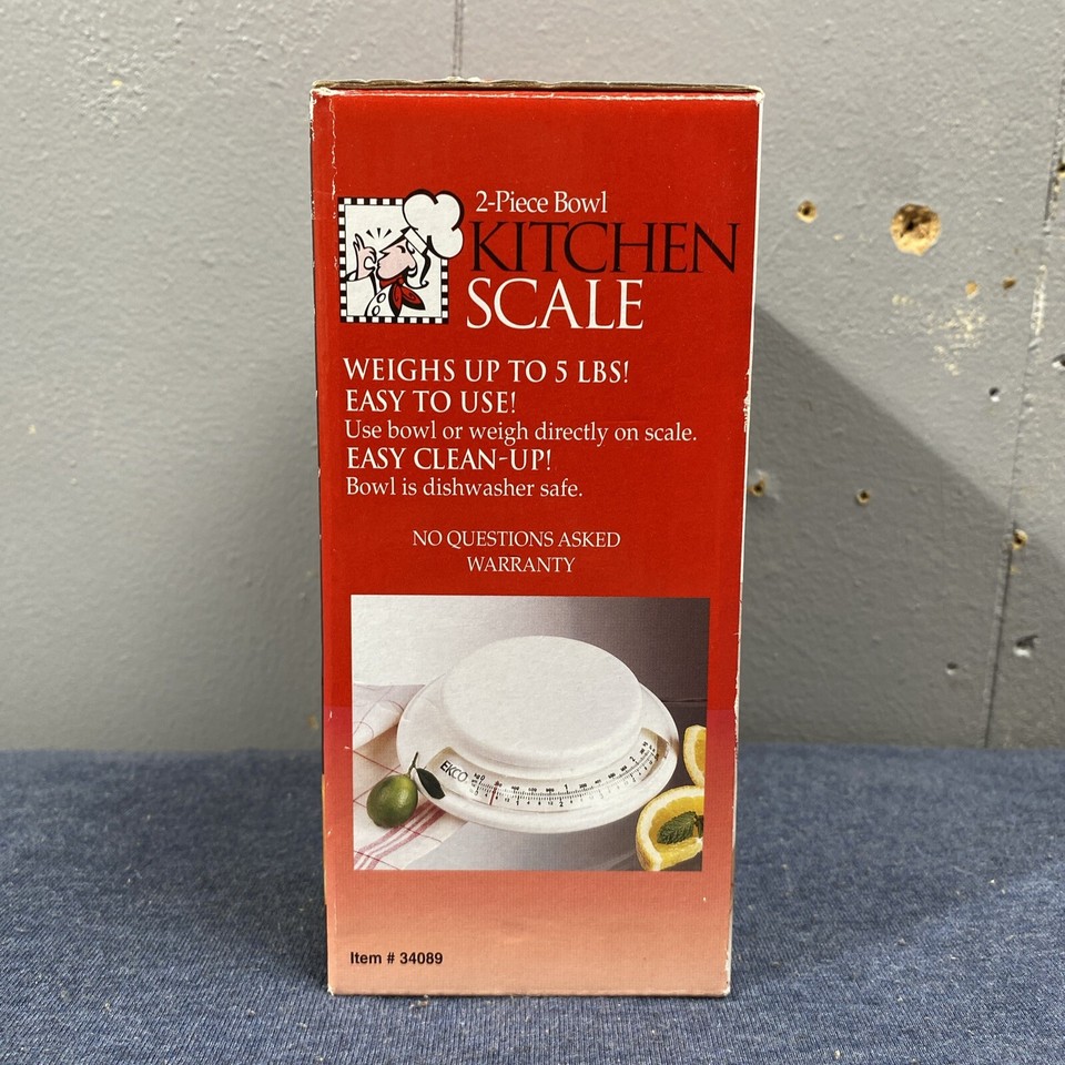 EKCO Kitchen Scale w/pour spout & handle 5 lb/2 kg Capacity 2pieces eBay