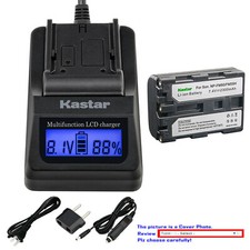Kastar Battery LCD Fast Charger for Sony NP-FM50 FM55H Sony MVC-CD350 MVC-CD400
