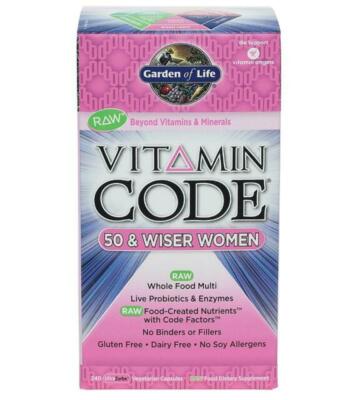 Garden of Life Vitamin Code 50 & Wiser Women Capsules - 240 Count