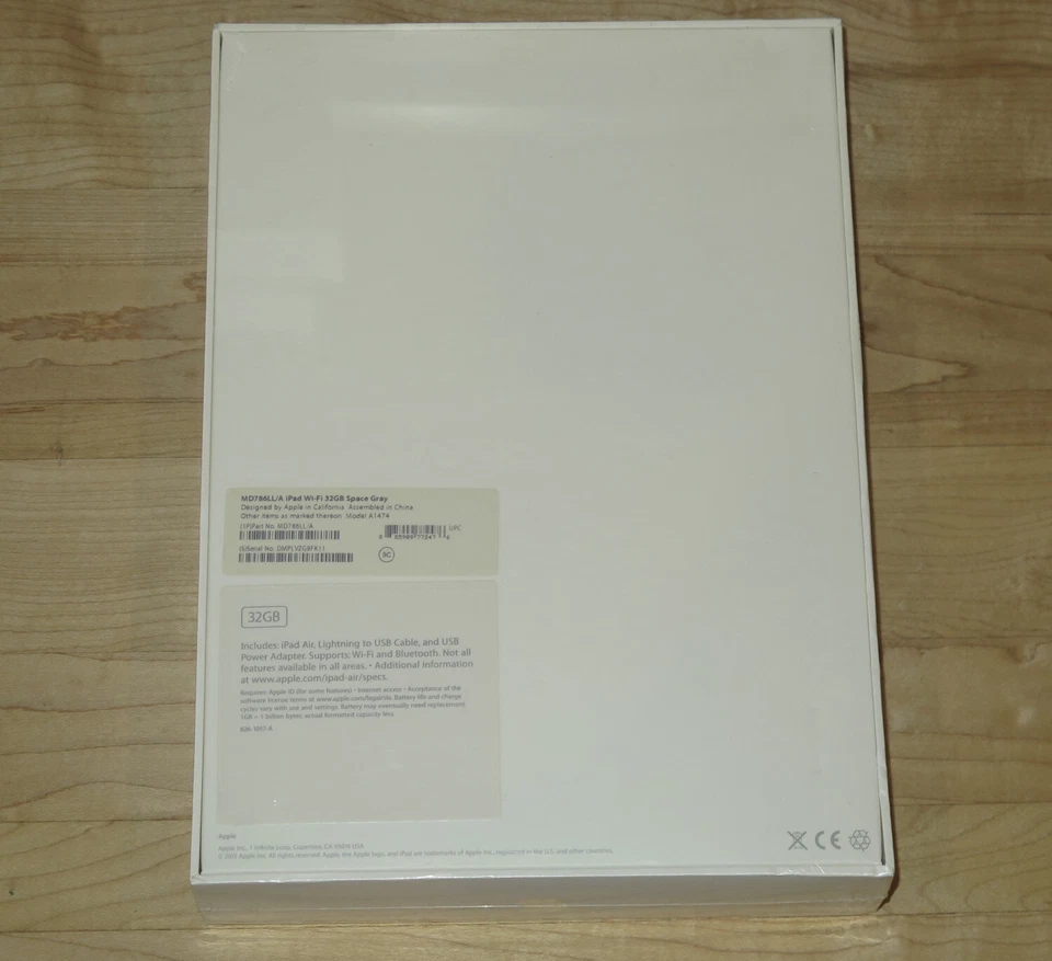 Apple iPad Air 1st Gen WiFi 32gb A1474 MD786LL/A Space Gray 9.7" Display SEALED - Image 2 of 3