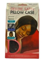 Donna, Deluxe Satin Pillow Case, Premium Collection, Black, 20"x29", 100 Satin