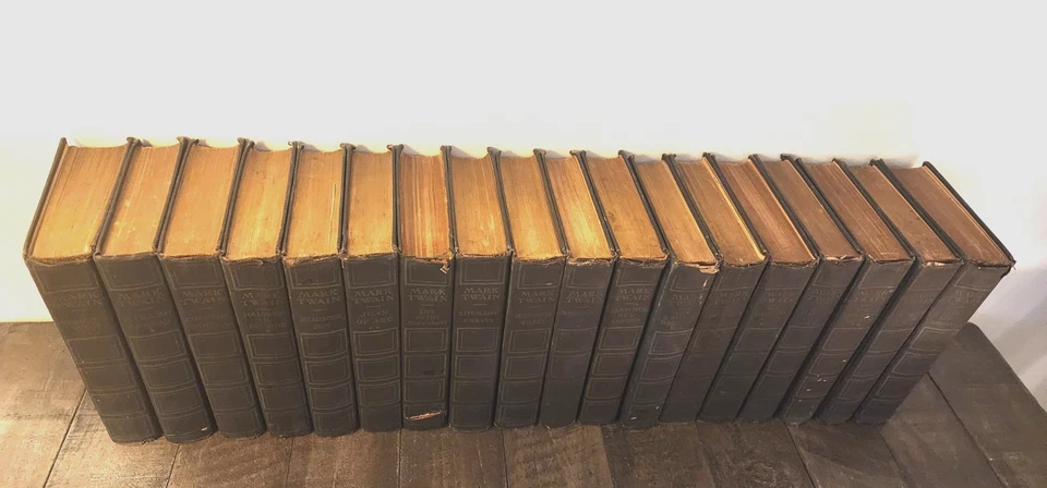 MARK TWAIN Books Set of 18 Authorized Uniform Editions 1875/1899/1917 Vintage - Image 2 of 4
