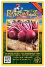200 Merlin Beet Hybrid Seeds - Everwilde Farms Mylar Seed Packet