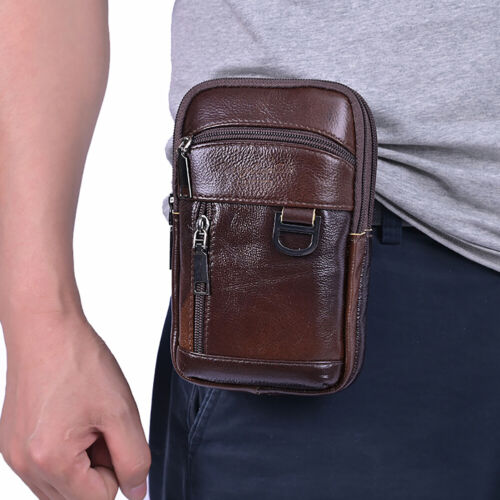 Men Stylish Crossbody Bag Waterproof Leather Casual Bum Bag Men Daily Sports Bag - Picture 2 of 11