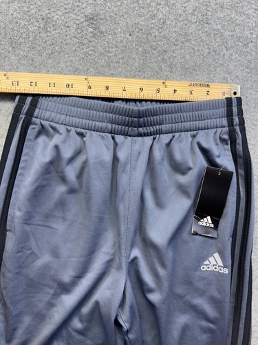 Adidas Sweatpants Youth Large (14-16) Dark Gray & Black Stripe Jogger Athletic - Picture 5 of 8