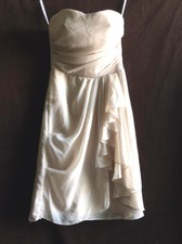 JIM HJELM OCASIONS WOMENS COCKTAIL PARTY Dress BEIGE SIZE 2