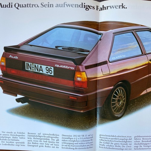 AUDI QUATTRO ROSPEKTMAPPE 15 SEITEN NEUWERTIG NR.398/1190.11.00 STAND 8/83 - Picture 5 of 8