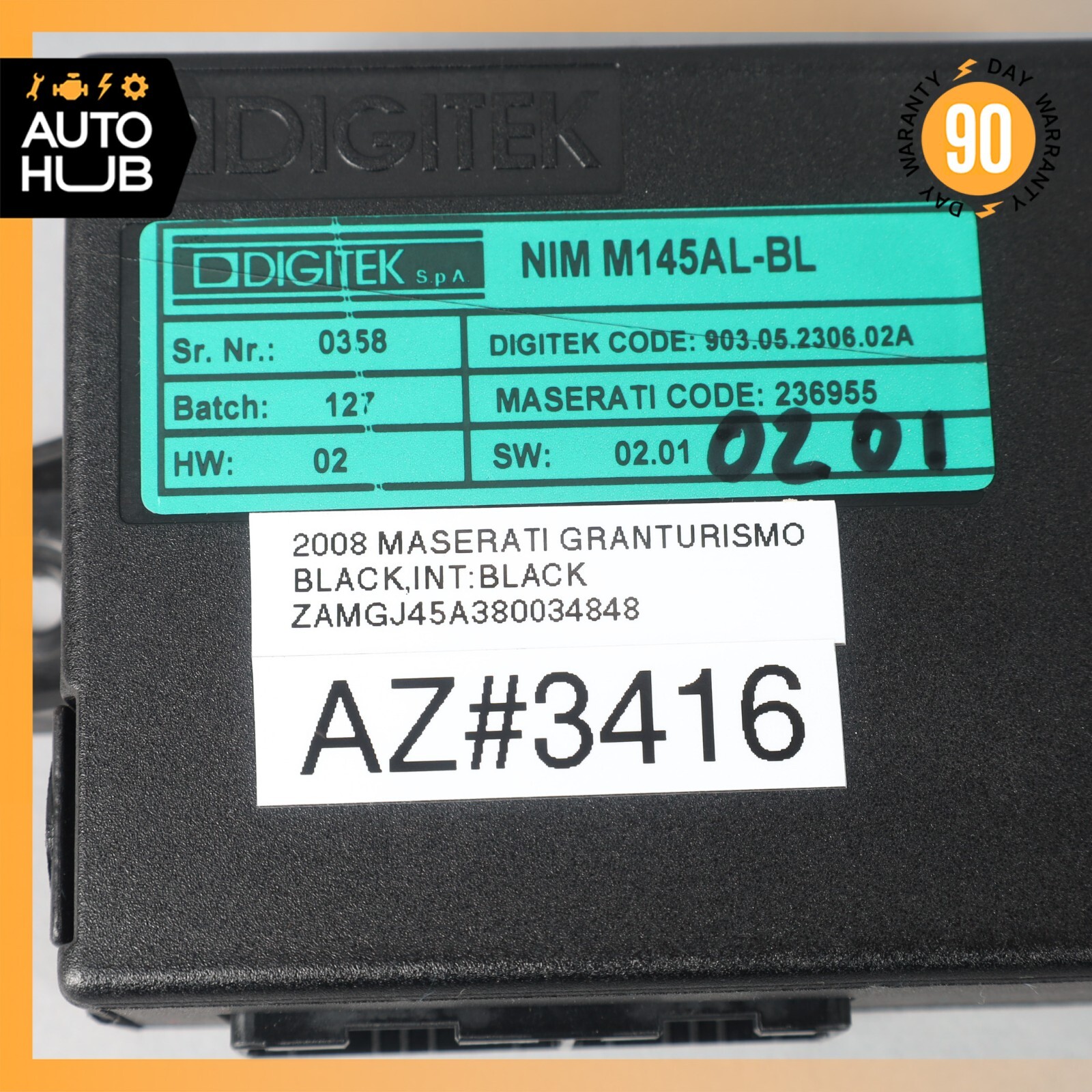 08-19 Maserati GranTurismo M145 Top Roof Control Module 236955 OEM