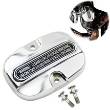 Chrome Rear Brake Master Cylinder Cover Fit For Harley Touring Road King 2008-18