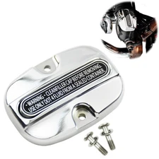 Chrome Rear Brake Master Cylinder Cover Fit For Harley Touring Road King 2008-18