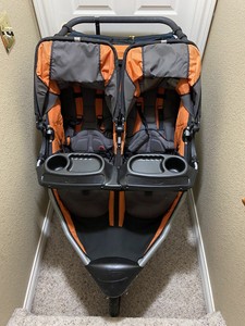bob double stroller orange