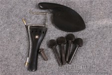 New 4/4 ebony Wood violin Parts Accessories Set