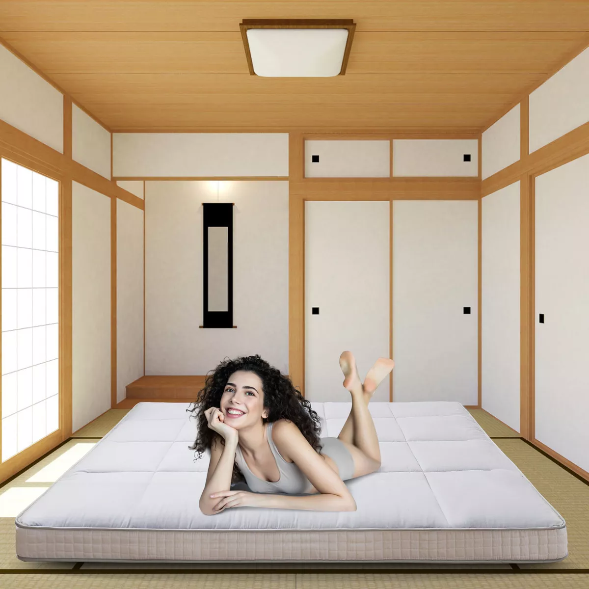 Slsy Floor Mattress Japanese Futon 4 inch Thickness Mattress