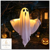 HäNgender Geist Halloween Deko Mit LED Licht FüR Terrasse Garten Party