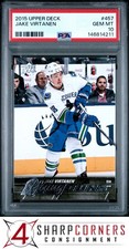 2015 UPPER DECK #457 JAKE VIRTANEN RC YOUNG GUNS PSA 10
