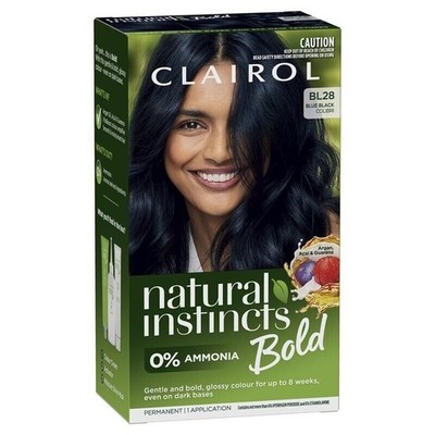 Clairol Natural Instincts Blau Schwarz Permanente Haarfarbe Grau Deckfarbe