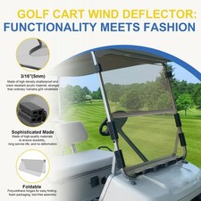 Clear Folding Windshield Golf Cart Windscreen For Club Car DS 2000-UP