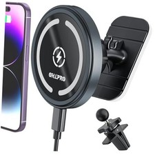 for MagSafe Car Mount Charger iPhone 15W Wireless Car Charger Dark Gray
