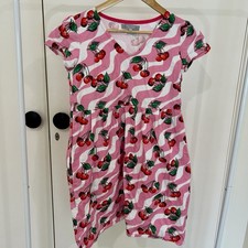 Nelly Wade Australia Pink Cherry Dress Size XS Has Pockets, Retro Rockabilly