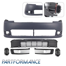 For 2013-2019 Ford Flex Front Bumper Cover Fascia & Lower Grille Kit Matte Black