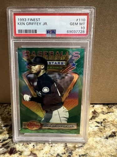 🔥1993 Topps Finest - #110 Ken Griffey Jr PSA 10🔥🔥