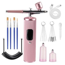 48PSI High-Pressure Airbrush Kit with Compressor, 0.3mm Nozzle 4000mAh Batt...