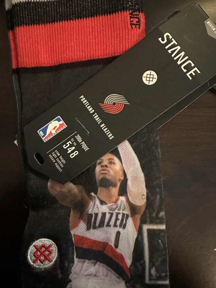 Portland Trail Blazers PDX Stance Crew Socks  ￼Damian Lillard SZ M - Image 2 of 4