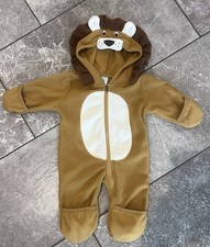 Cuddle Club Lion Cub Fleece Hooded 1-Pc Halloween Costume Baby 0-3 Months